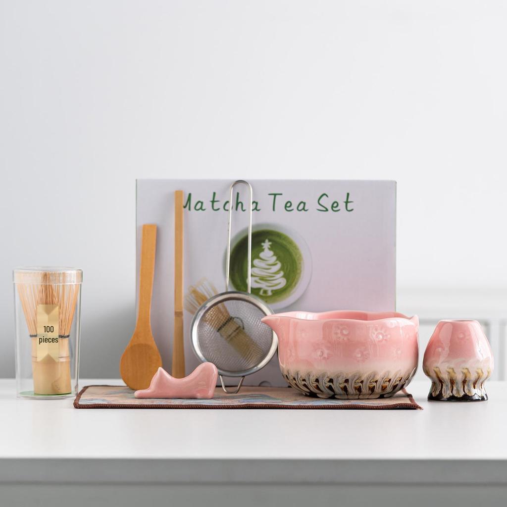 Song Dynasty Matcha Bowl and Whisk Set - Japanese Tea Ceremony Accessory.