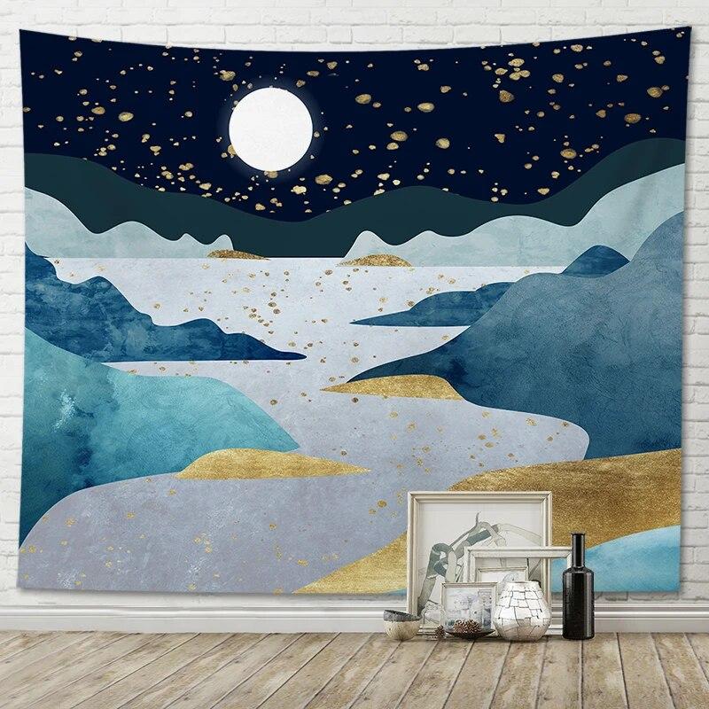 Beautiful Tapestry Room Decoration Abstract Mountain View Home Wall Hanging Background Cloth