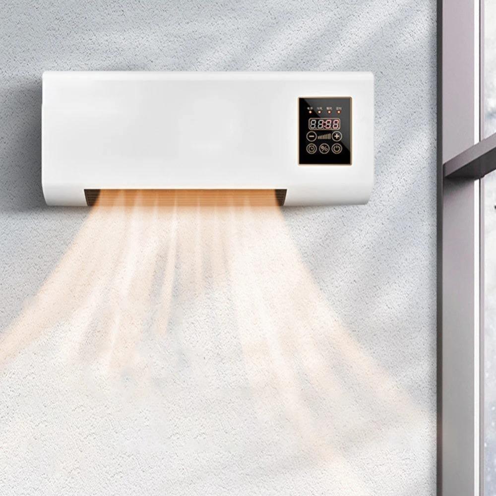 Remote Control Wall-Mounted Air Blower Adjustable Temperature Electric Heater  Indoor Use