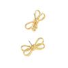 Sweet Korean Version Korean Bow Earrings Personalized Hollow Multi-layer 18K Gold Stud Earrings Versatile Internet Celebrity Earrings