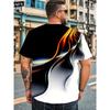 Plus Size Men Tie Dye 3D Print T-shirts Fashion Tees Beachwear Stretch Polyester Sports Short Sleeve Tops