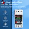 63A Din Rail 3-in-1 Display Adjustable Over Voltage Current and Under Voltage Protective Device Protector Relay Volt Power Meter