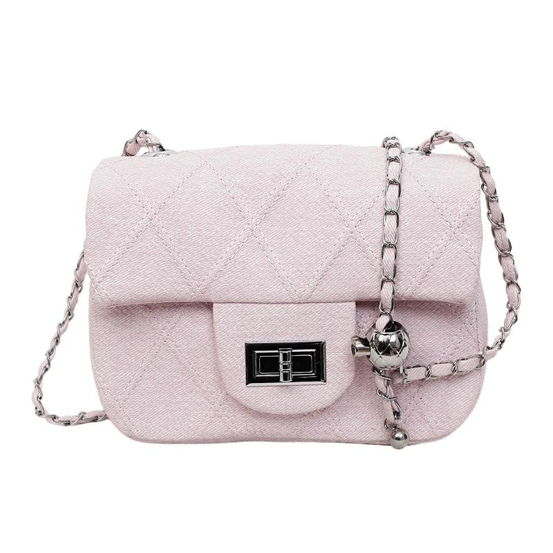 

Underarm bag women s 2025 new Xiaoxiangfeng diamond chain bag popular shoulder bag premium messenger bag розовый