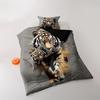 2/3pcs Tiger Bedding Set Animal Duvet Cover Set Grey Comforter Cover Bedroom Decor Guest Room 2D Bohemia Flat Printing