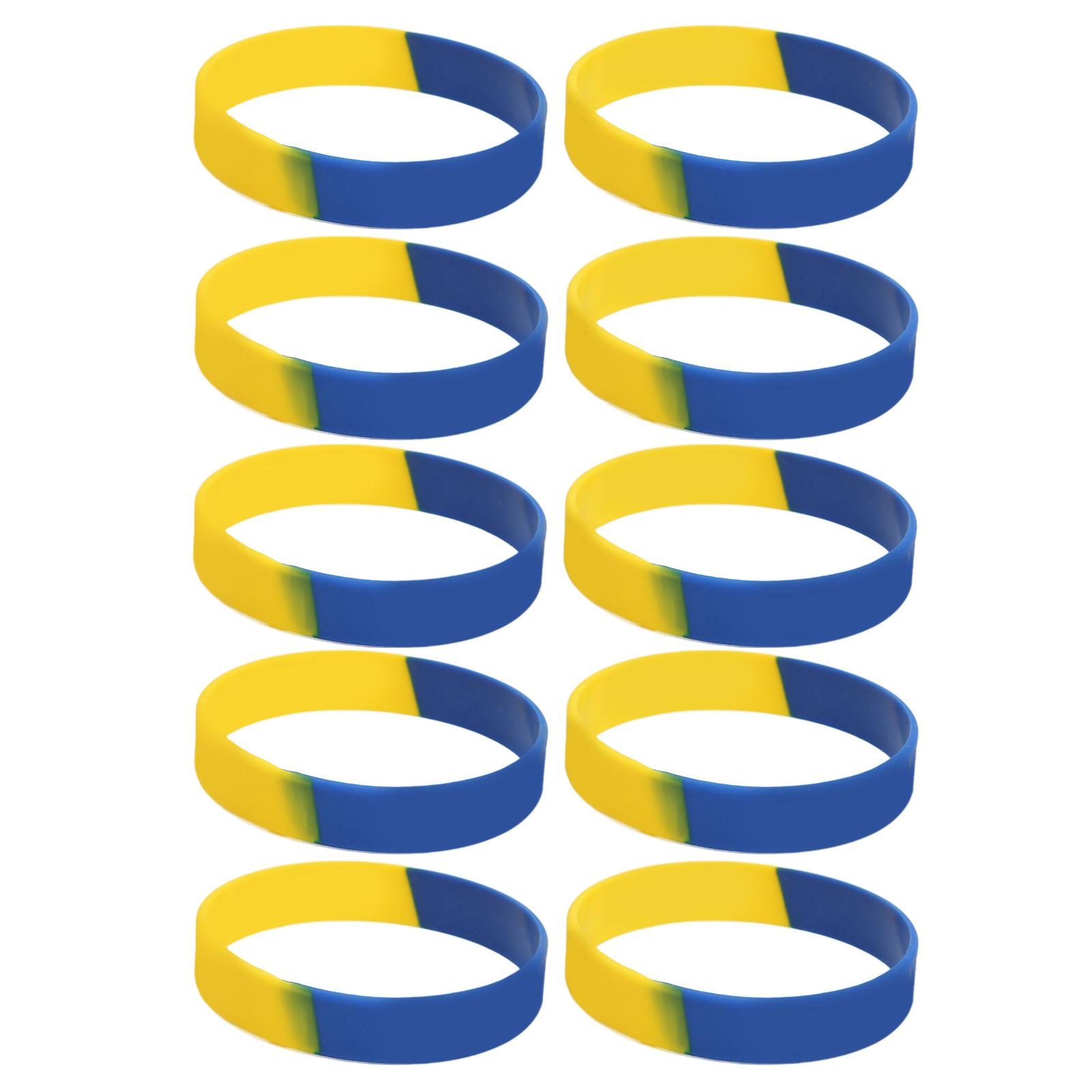 

10 шт. Українські гумові браслети Український браслет для вболівальників для чоловіків і жінок