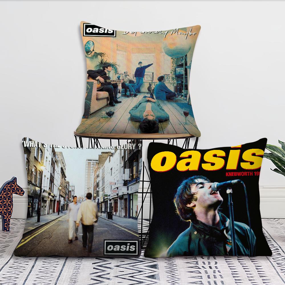 Band O-Oasis Definitely Maybe cushion cover Pillow Sofa Printing Decoration Room Home Office Coffee Shop Car Nordic Simplicity