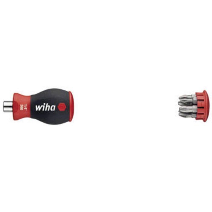 Tournevis court porte embouts Stubby WIHA avec magasins 6 embouts - 33741