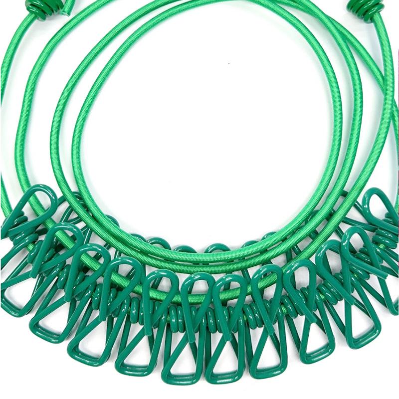Colorful Portable Clothesline with Pegs for Quilts, Balcony Use, and Underwear Drying