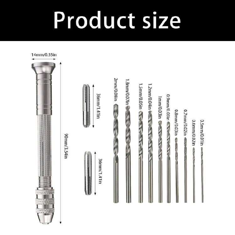 Ergonomic Hand Operated Micro Drill Set For Delicate Carving Tasks