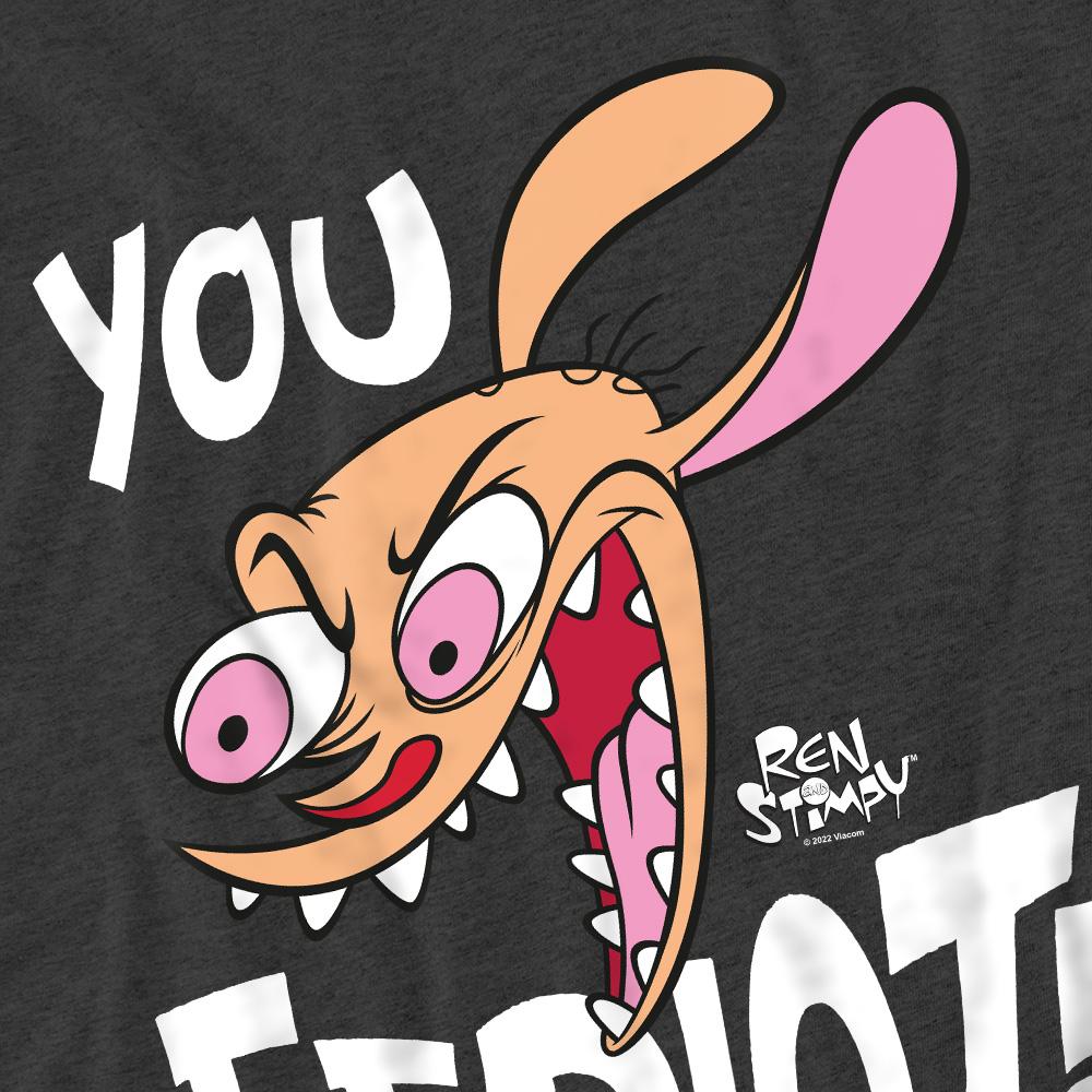 Ren & Stimpy Unisex Adult You Eediot! T-Shirt
