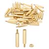 PATIKIL M2.5X22mm+6mm Standoff Screws, 100pcs Male-Female Hex Brass PCB Standoff Spacer Screws Nuts Assortment