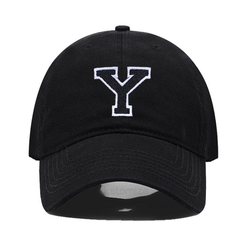 Initial Letter A-Z Black Baseball Cap For Men Womne High Quality Soft Cotton Embroider Fashion Team Sport Visors Snapback Caps