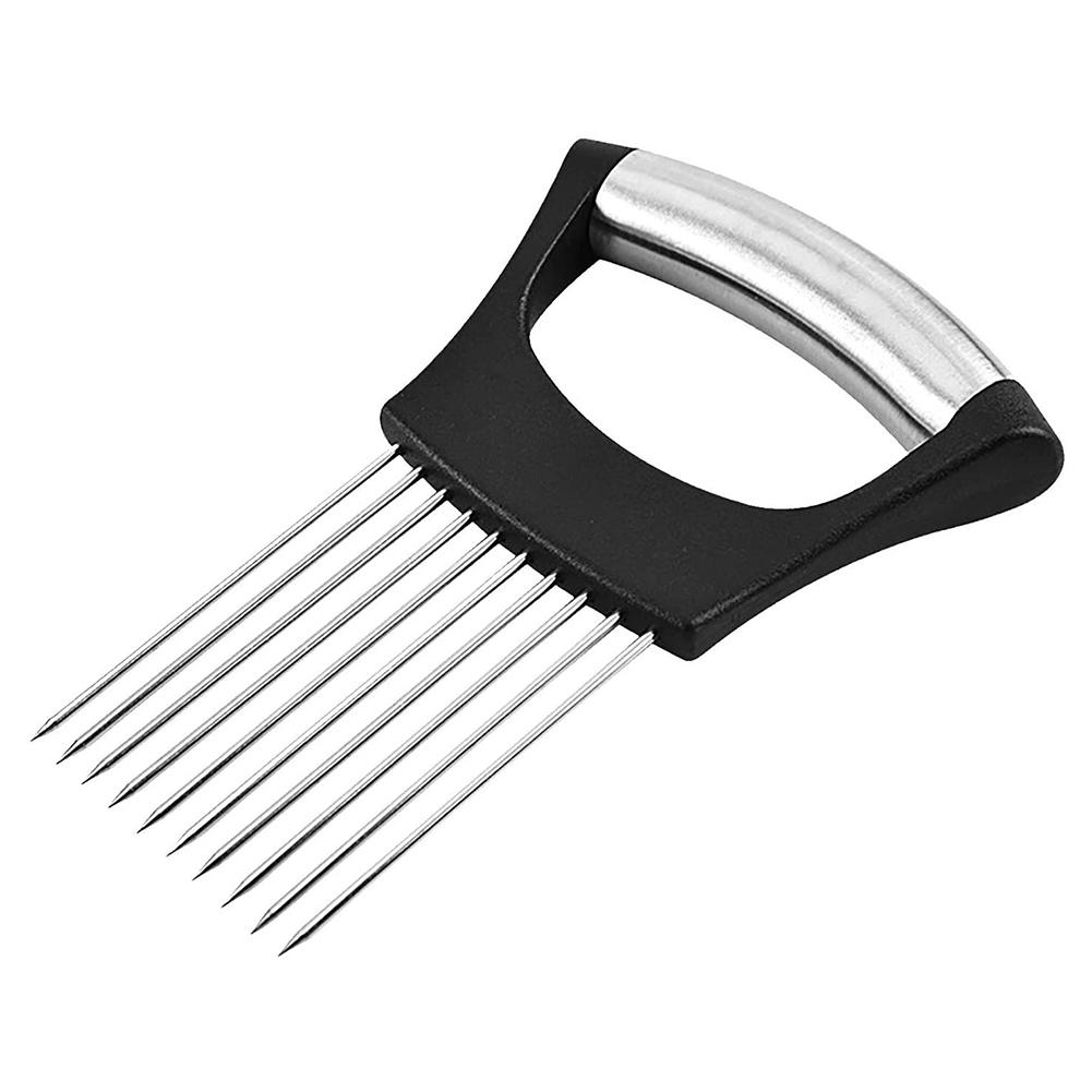 Stainless Steel Onion Fork Safe Aid Tomato Cutting Holders Kitchen Needles