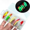 5Pcs/Boxed Slow Sinking Hard Artificial Bait with 2 Trible Hook Wobbler Crankbaits  Effective Bass