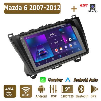 Android Carplay Car Radio For Mazda 6 2007-2012 Multimedia Player Head Unit Stereo GPS Navigation BT WIFI 4+64GB