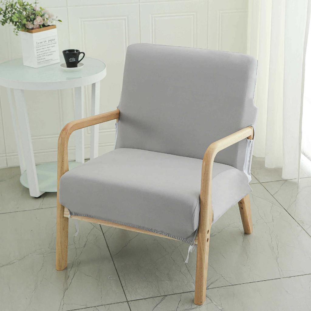 Single Simple Small Apartment Elastic Sofa Cover All-Inclusive Internet Cafe Cafe Square Sofa Cover Wood Chair Cover