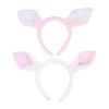 Kawaii Plush Horse Ear Headband Cute Simulation Animal Ears Hair Roop Cosplay Party Headwear  Year Hair Accessories
