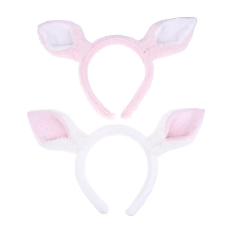 Kawaii Plush Horse Ear Headband Cute Simulation Animal Ears Hair Roop Cosplay Party Headwear Year Hair Accessories