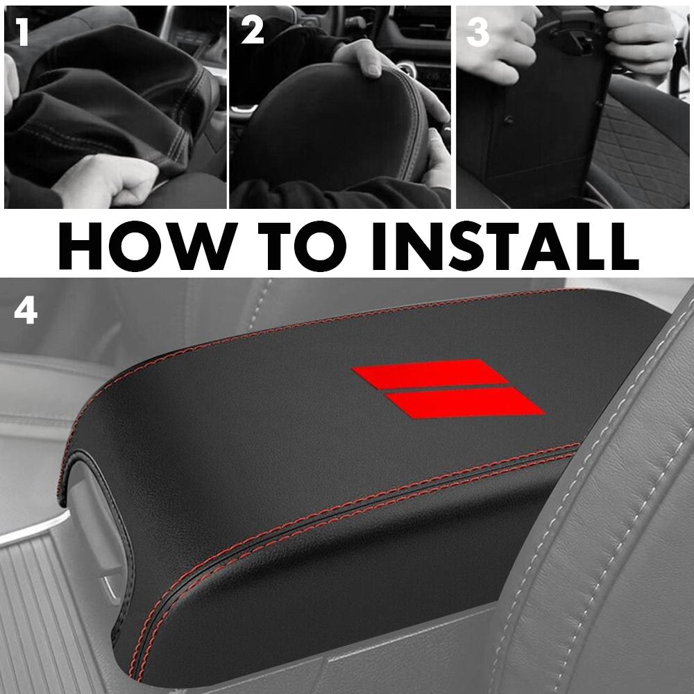For Dodge Durango 2011-2020 Center Console Armrest Cover Interior Box Anti-Scratch Leather Central Armrest Decoration U1111