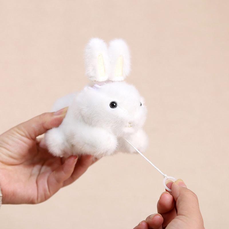 Plush Bunny Keychain With Pullopen Ears For Girls And Boys Accessories