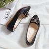 Korean Spring and Summer Fashion Women's Shoes Bowknot Bean Shallow Mouth Pointed Toe Low Heel Flat Bottom Rhinestone Single Shoes