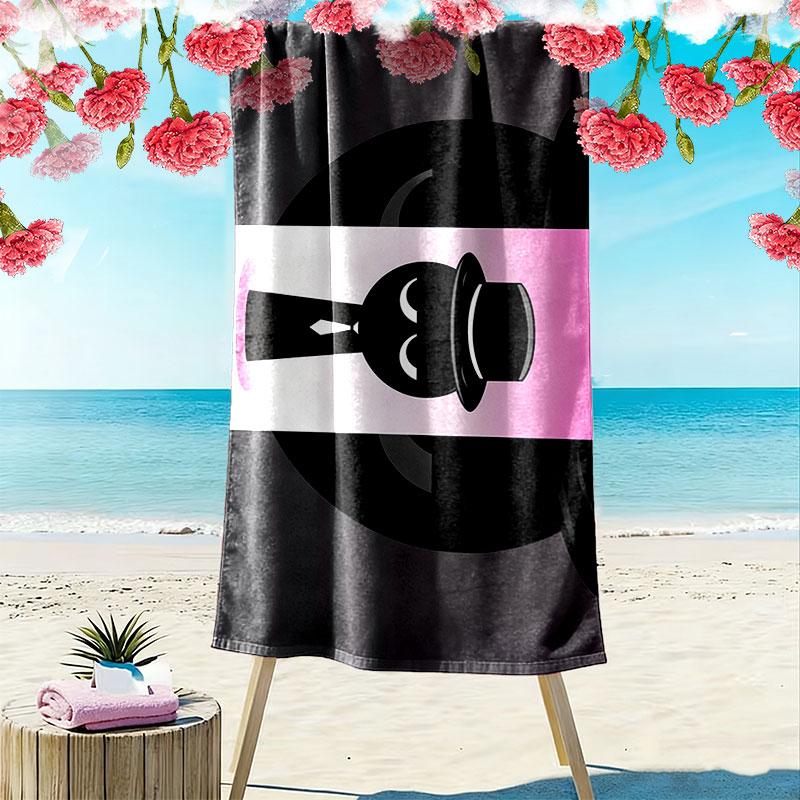 Cartoon Print Beach Towel, Large Soft Quick Dry Towel for Beach Camping Swimming