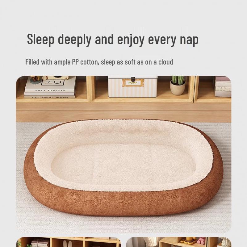 Four Seasons Thickened Dog and Cat Bed for Small/Medium Breeds - Winter Warmth