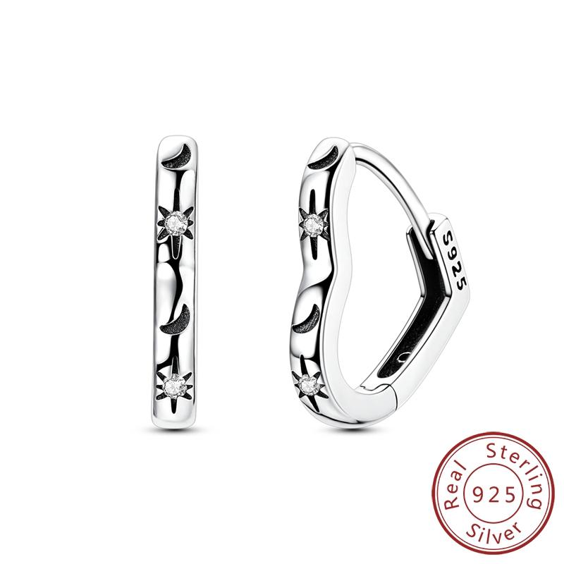 

Новые серьги-кольца из серебра 925 пробы с цирконами, неправильной формы, подвески, пусеты для оригинальных женщин, подарки на день рождения, ювелирные изделия