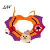 Cute Kitten Festival Outfit Halloween Pet Costume for Cats Small Dogs, Handmade Crochet Witch Hat Bib Soft Woven Headwear Collar, Adjustable
