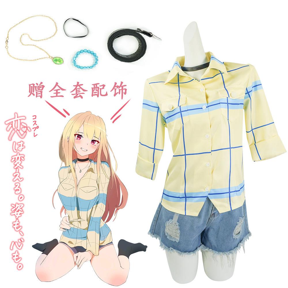 Changing dolls fall in love cos costume, Kita Kawa Sea JK uniform swimsuit maid cospaly costume