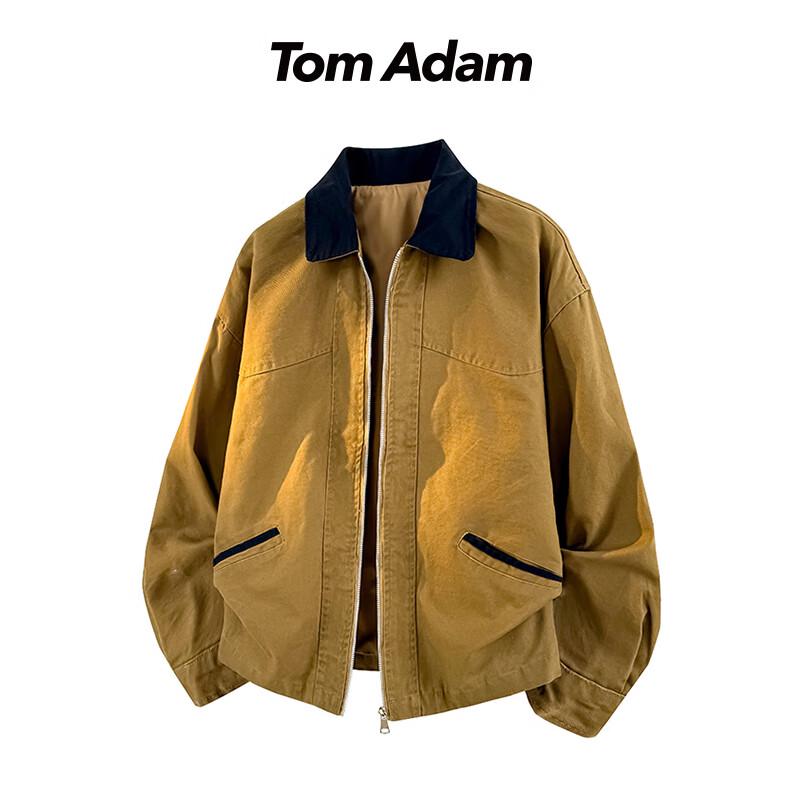 

TOM ADAM Men s American Style Oversized Lapel Work Jacket 6XL
