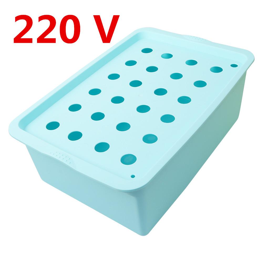 220V/110V 24 Holes Hydroponic Kit with Oxygen Pump Indoor Garden Cabinet Box Bubble Nursery Pots Cultivation Box 1 Set