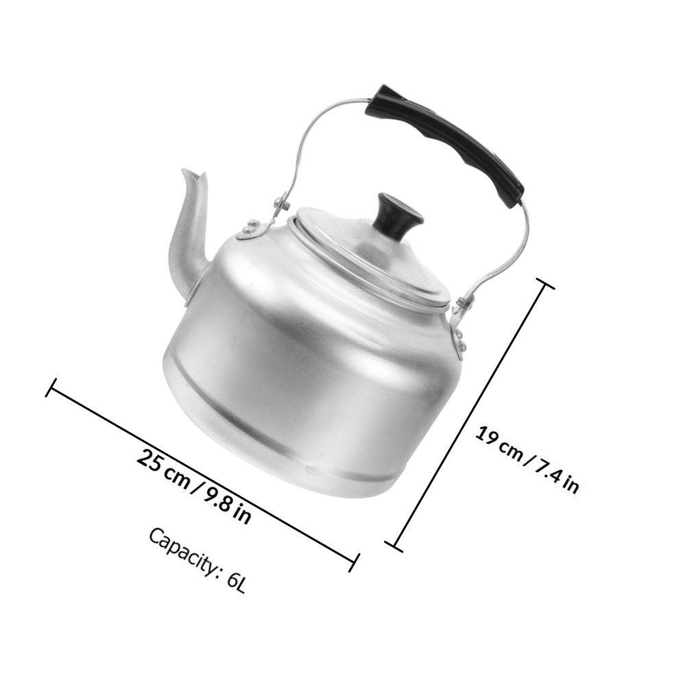 Bollitore in Alluminio Robusto Ampia Bocca Manico Confortevole Resistente all'Usura Bollitore da Fornello per Preparare Regolarmente Tè Caffè