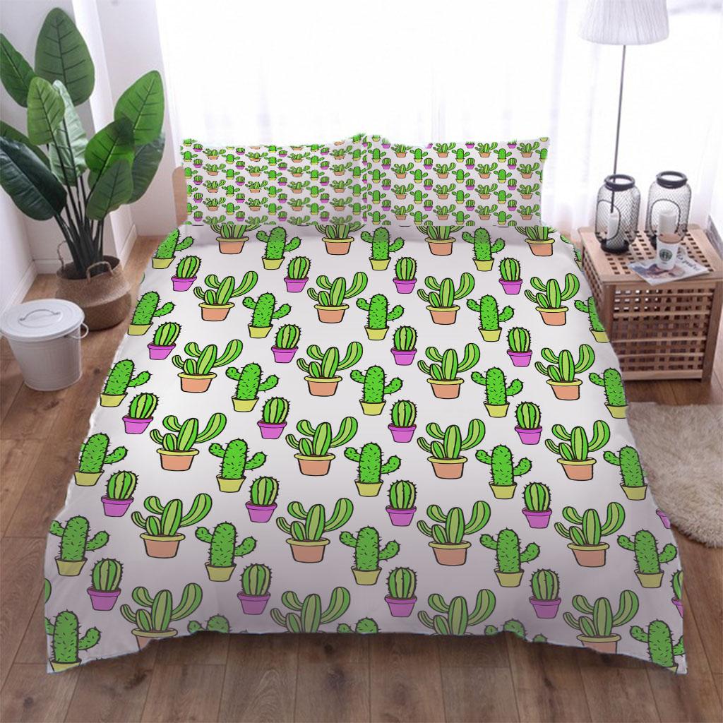 Bedding Collection 3D Plant Cactus Printing Bedclothes Duvet Cover With Pillowcases Comforter Cover King Queen Twin Home Textiles