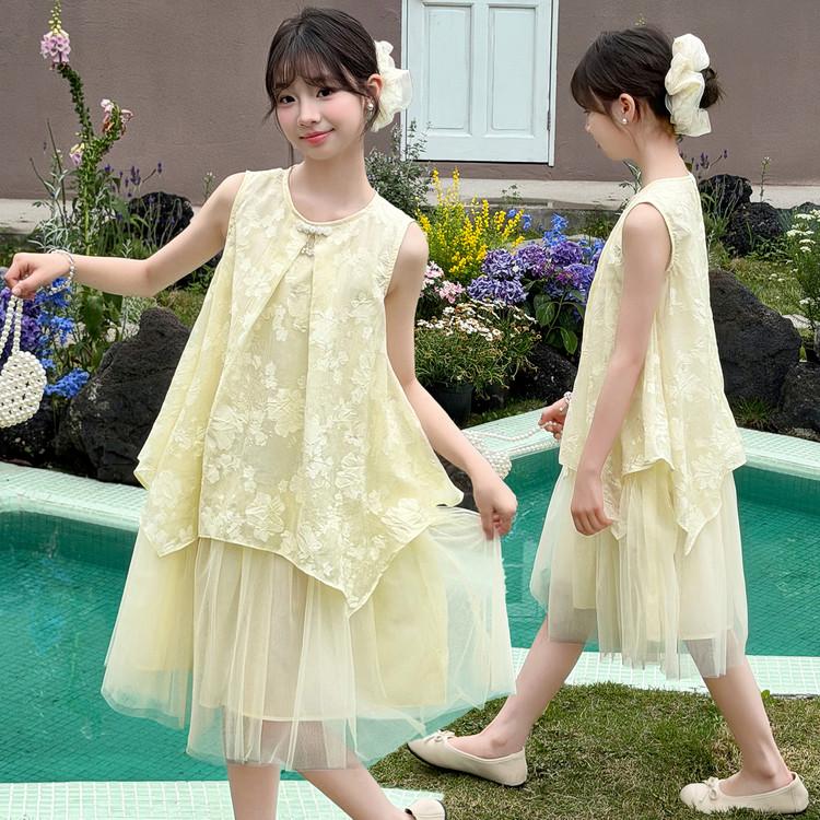 Girls' Jacquard Casual Dress