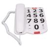 Big Button Phone Simple Classic Adjustable Volume Home Landline Phones for Seniors White