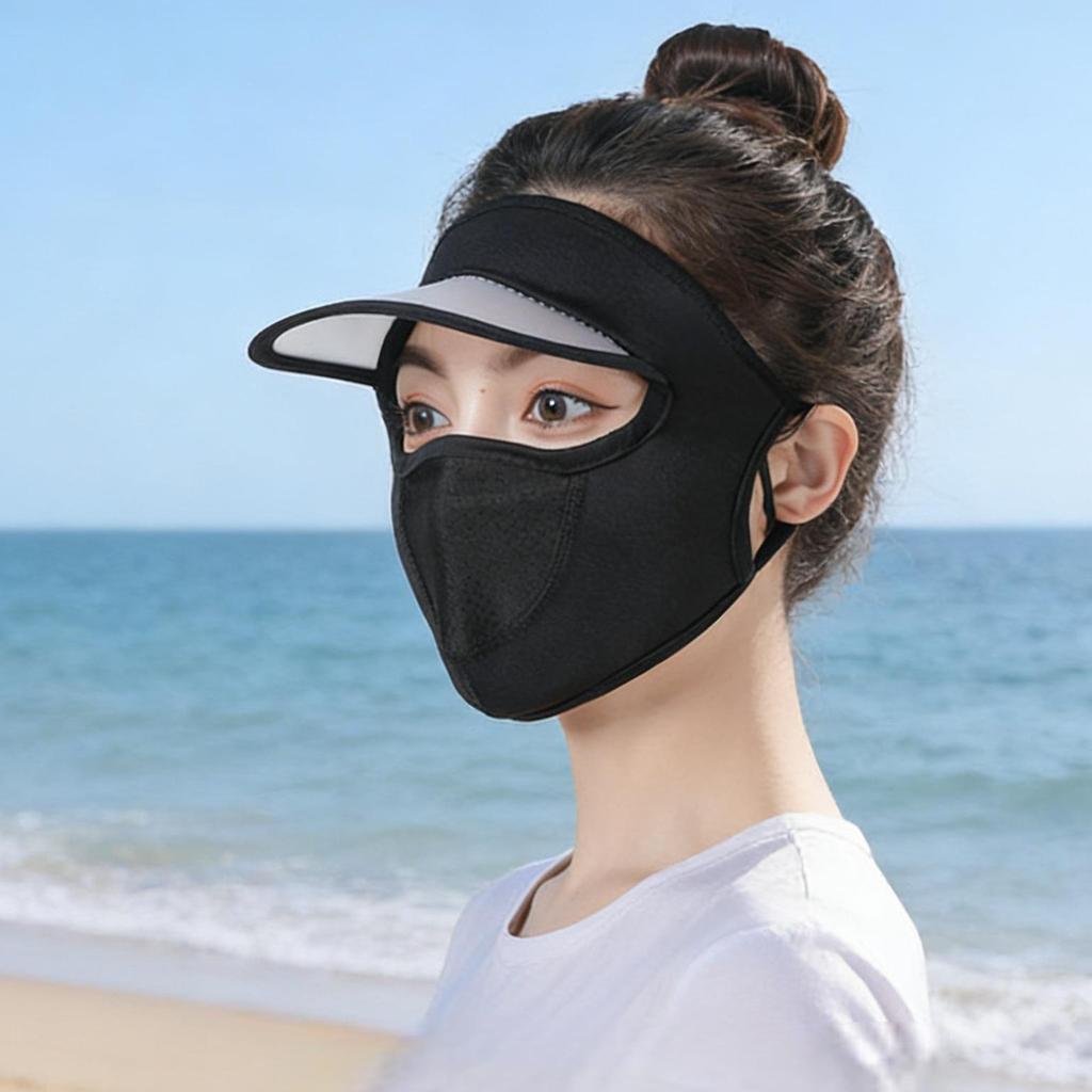 Women's Full Face UV Protection Ice Silk Mask and Neck Guard