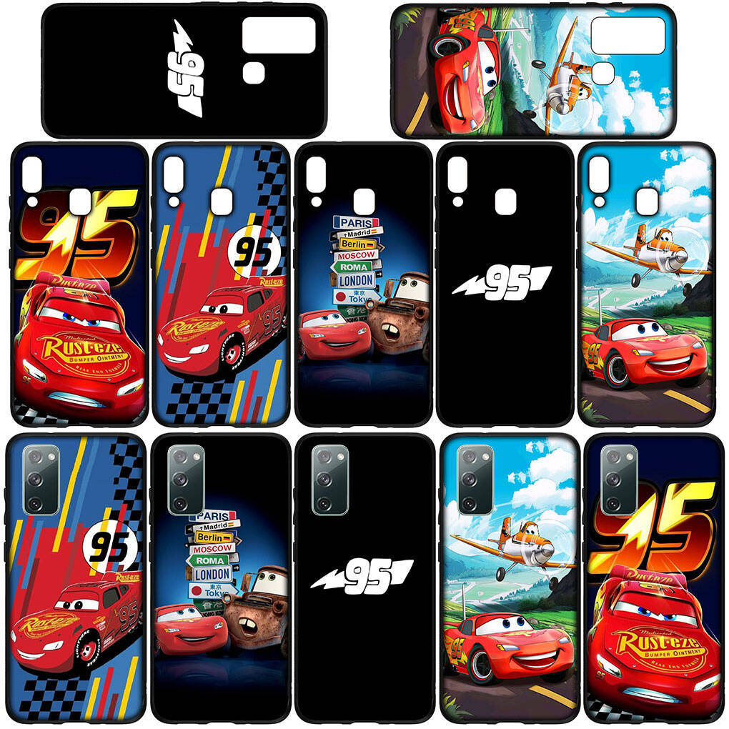 For Samsung Galaxy S25 S24 S23 S22 Ultra FE Plus A17 A37 A57 A56 A55 A06 A16 A15 A36 A35 A05 A25 A54 A34 Phone Case Cars Lightning McQueen Anime Cover