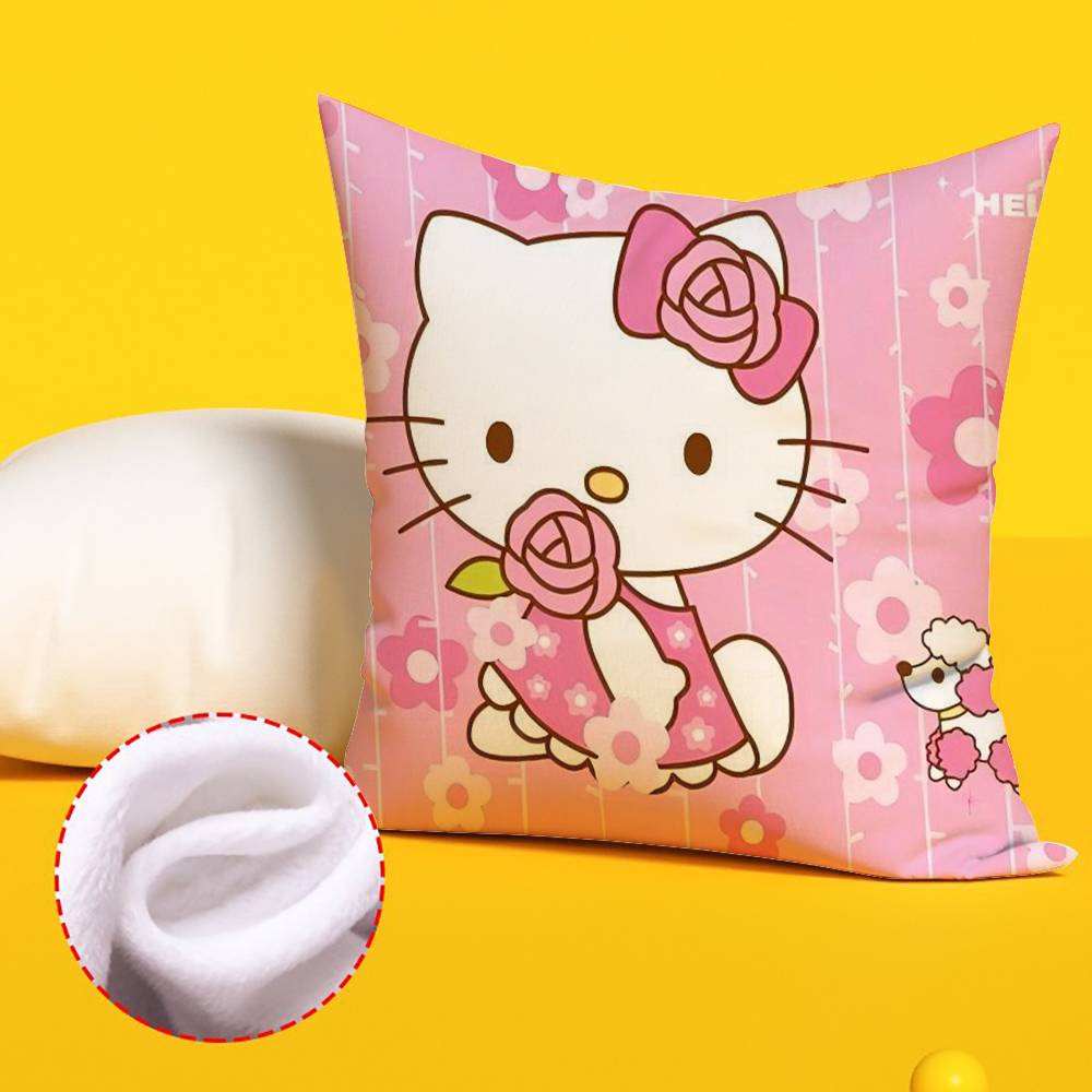 HelloS-K-Kitty Pillow Case Pattern Printed Pillowcase For Living Room Sofa Cushion Cover & Bedroom Decor
