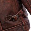 M65 Hunting Vintage Red Brown Genuine Leather Jacket Men Soft Real Cowhide Black Winter Coat Biker Jacket