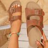 2025 Flat Women Slippers Men Luxury Bottom Shoes for Women Non Slip Cork Beach Slippers Sexy Outdoor Home Sandals Slides Women
