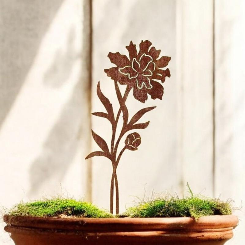 Weather Resistant Iron Garden Art Suitable For Lawn Decoration Outdoor Flower Bed Stakes Landscape Design Plant Support