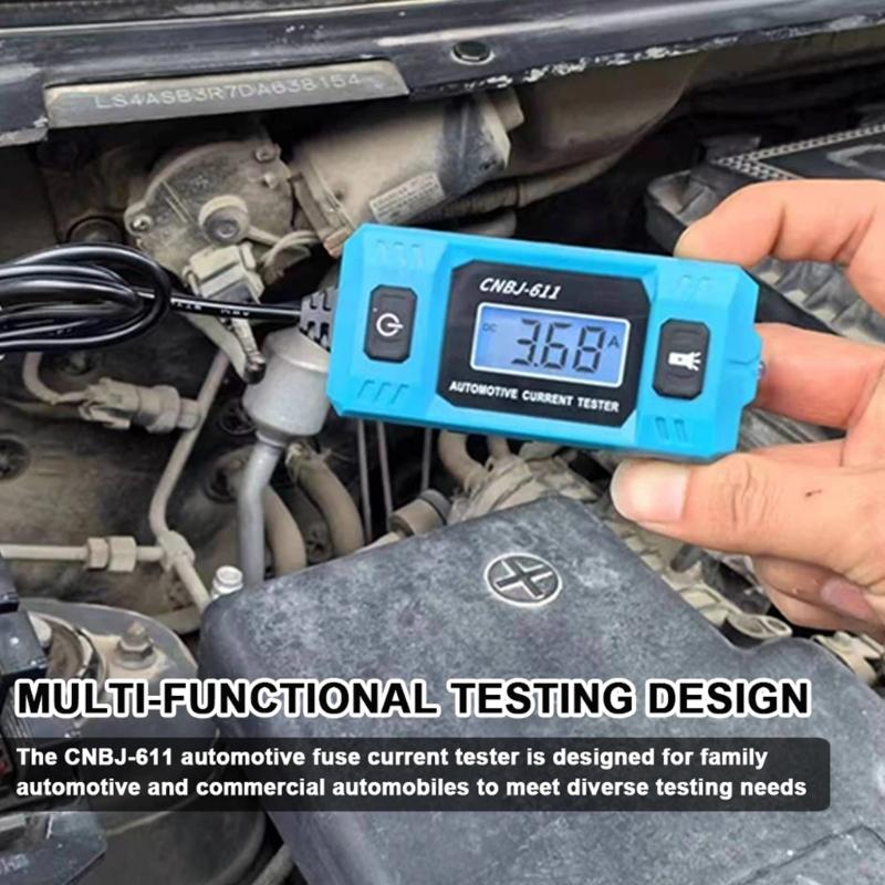Tester di Corrente per Veicoli Strumento Diagnostico Display LCD Retroilluminato Tester di Rilevamento Guasti 0,01A~19,99A Analizzatore di Perdite