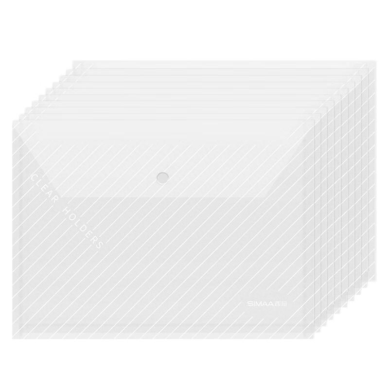 SIMAA A4 Thickened Transparent Snap Document Folder