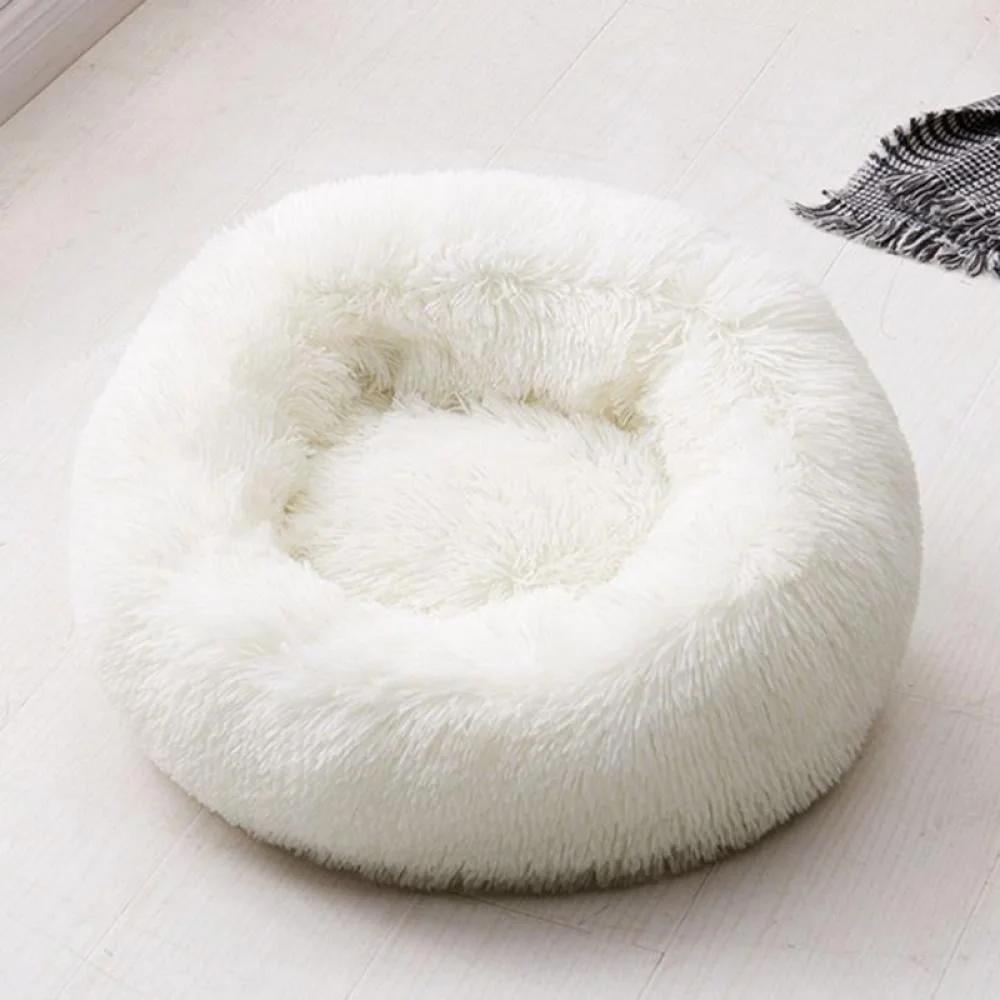 Luxury Cozy Plush Pet Bed Round Cuddler Self-Warming Ideal Sleeping Space Small Dogs and Cats Comfortable Rest Zone