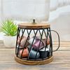 Fashionable Coffee Accessory Storage Basket With Protective Lid Portable for Maintaining Cleanliness and Order