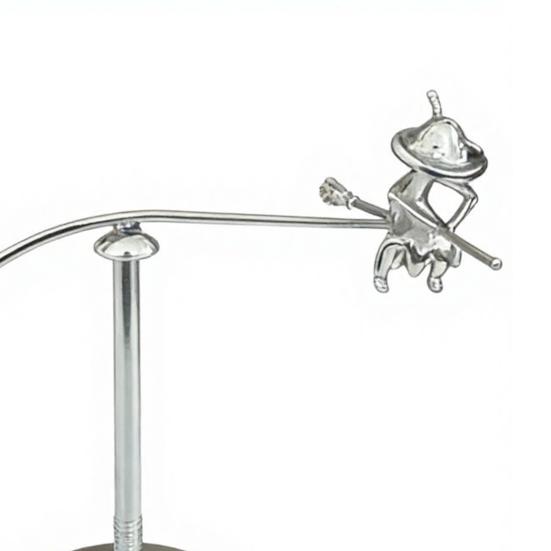 Balanza de Bruja de Metal Juguete de Escritorio de Movimiento Perpetuo Juguete Tumbler de Equilibrio Cinético Escultura Científica de Física Descompresiva para Decoración de Oficina en Casa