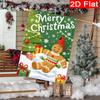 2D Flat - 2D Flat - 2D Flat Christmas Gingerbread Man Christmas Tree Garden Flag  Outdoor Garden Flag, Double-Sided Home Decoration Courtyard Decorati