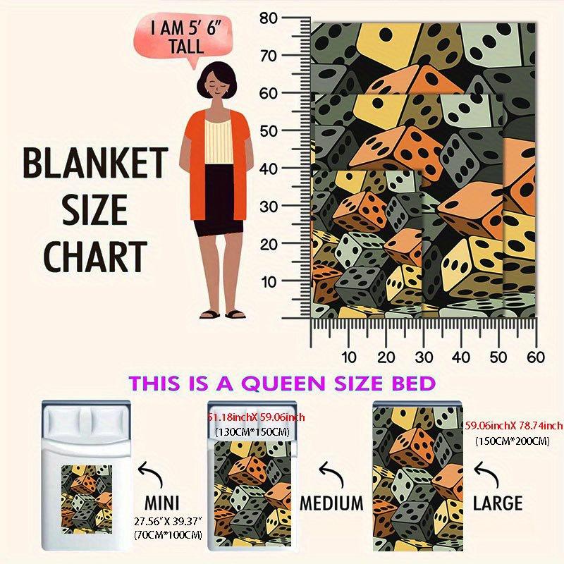 1pc soft and warm blanket pattern printed flannel blanket camping trip suitable for all seasons sofa office bed nap blanket Mult