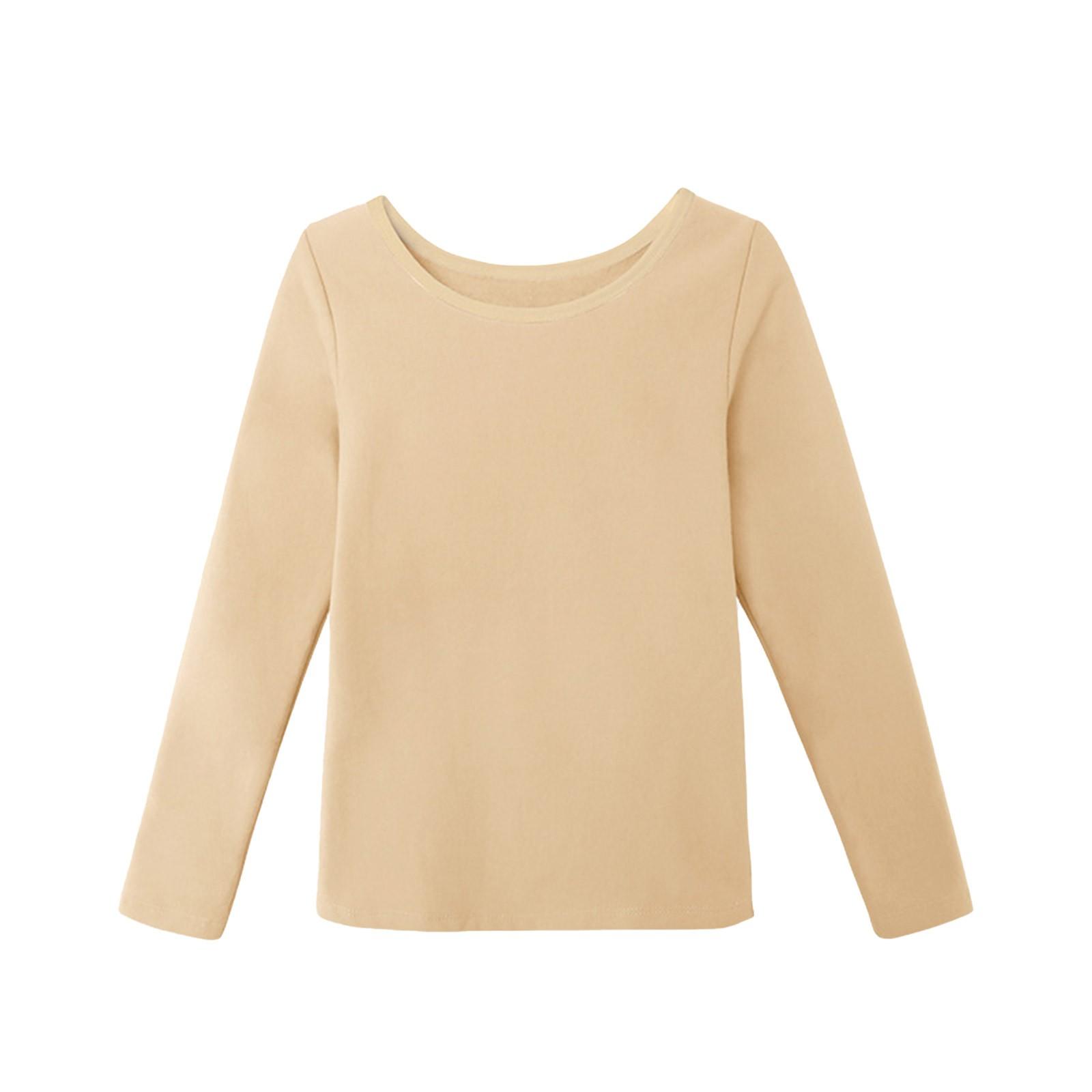 

Детский базовый танцевальный костюм, облегающий и теплый танцевальный костюм 130 бежевый